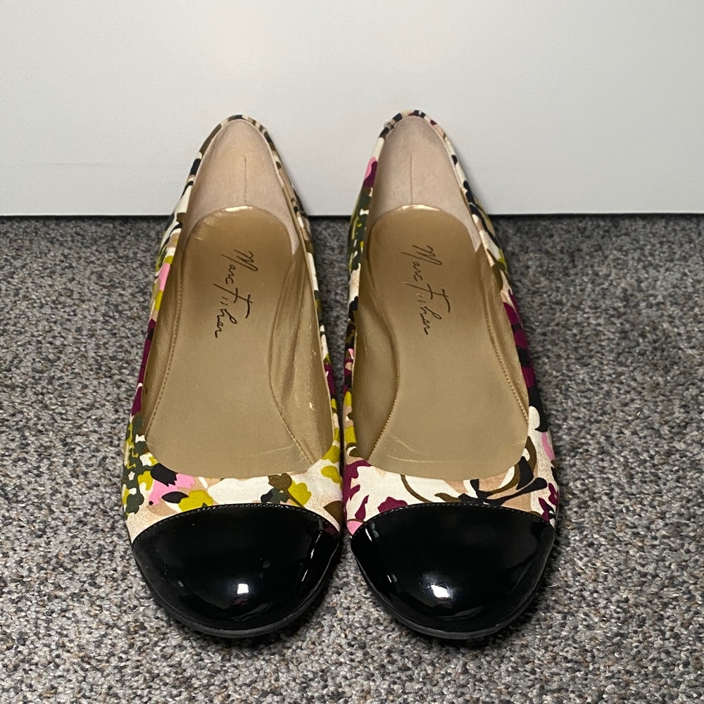 Marc Fisher Women's Floral Flats - Black and Multicolor